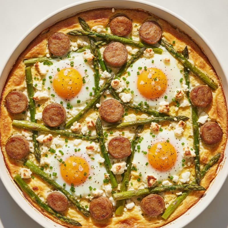 Baked Eggs with Roasted Asparagus