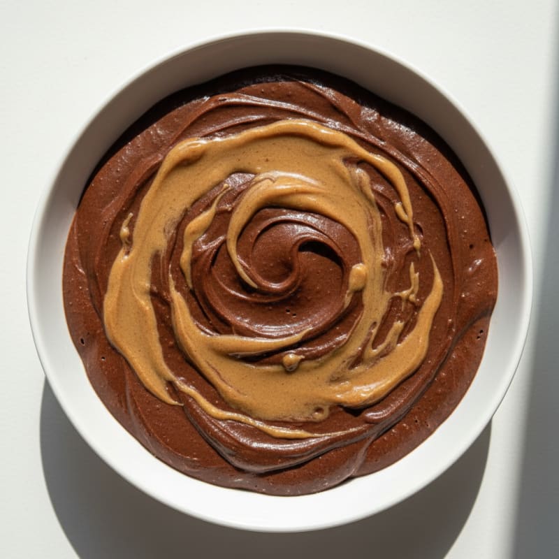 Silky Chocolate Protein Pudding with Almond Butter Swirl