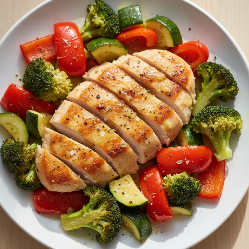 Tender Lemon-Herb Chicken with Roasted Vegetables