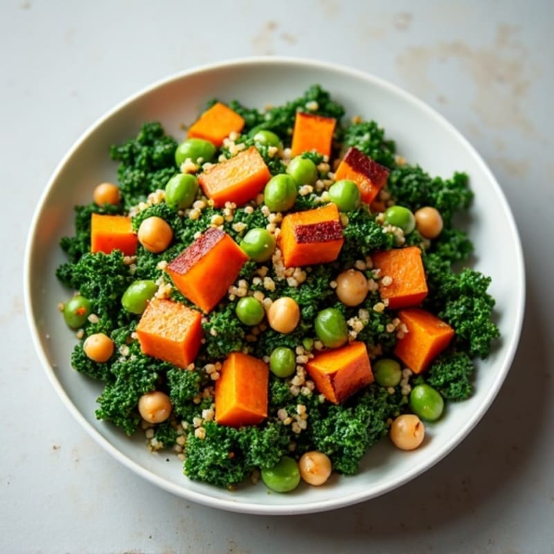 Roasted Sweet Potato and Kale Superfood Salad