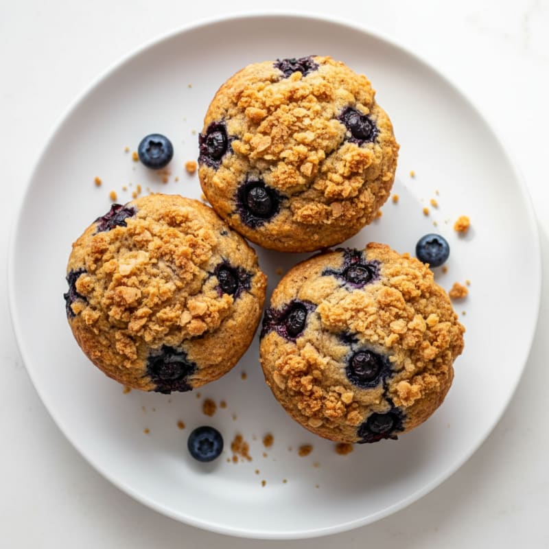Blueberry Streusel Breakfast Muffins