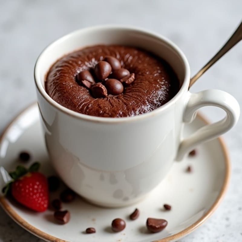 Flourless Double Chocolate Protein Mug Cake