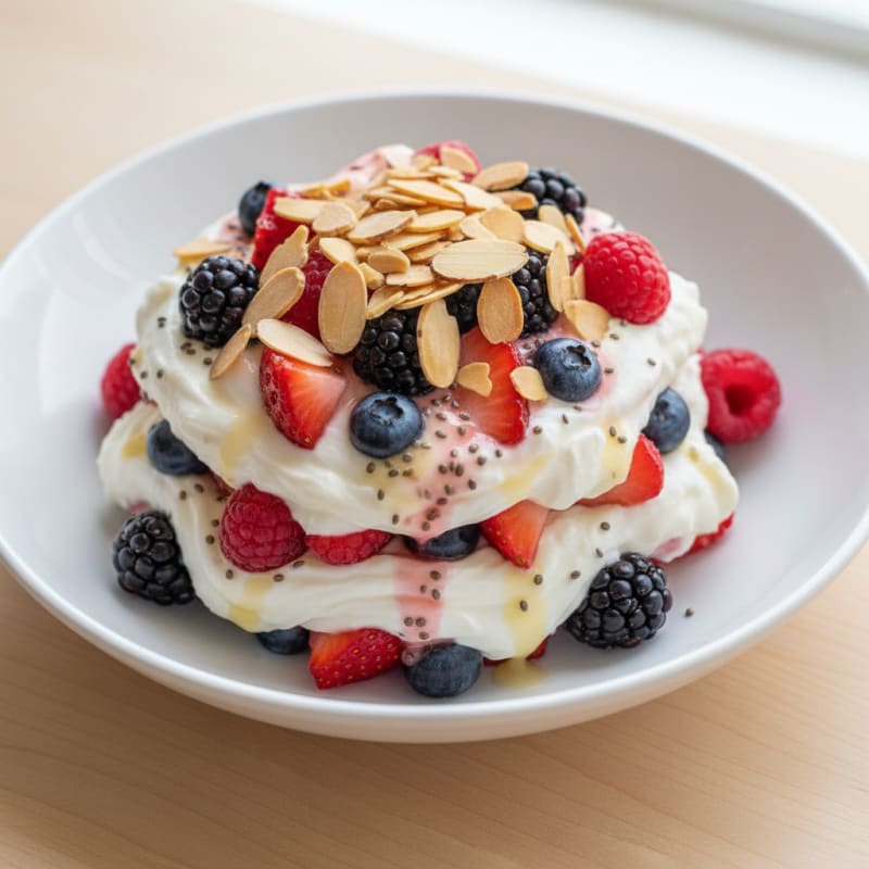 Creamy Greek Yogurt Protein Parfait with Mixed Berries