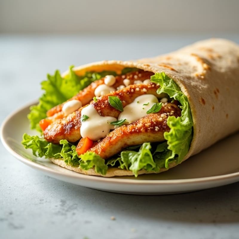 Grilled Chicken Creamy Caesar Wrap