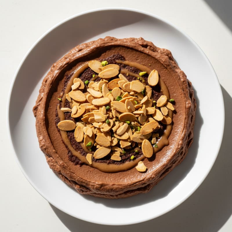 Silky Chocolate Protein Pudding with Toasted Almonds