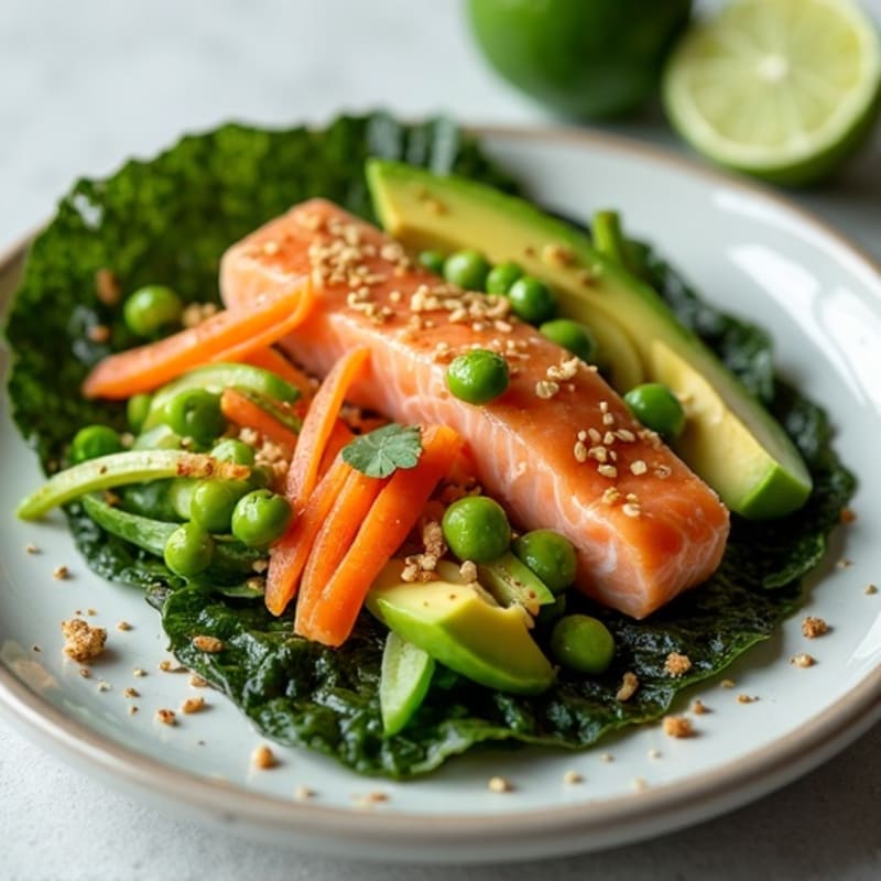 Fresh Salmon and Avocado Nori Wraps
