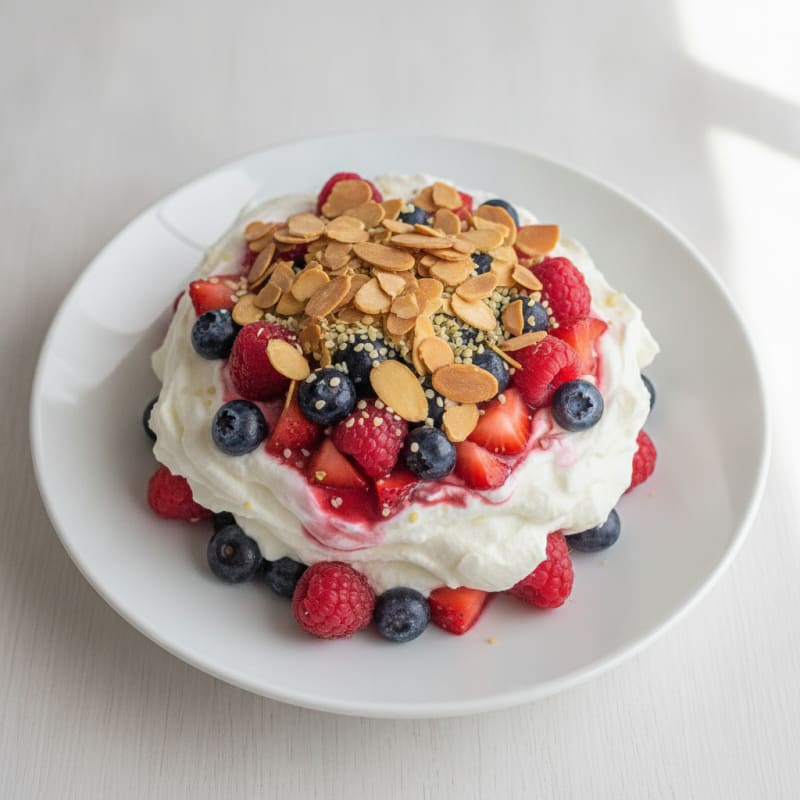 Greek Yogurt Protein Parfait with Mixed Berries
