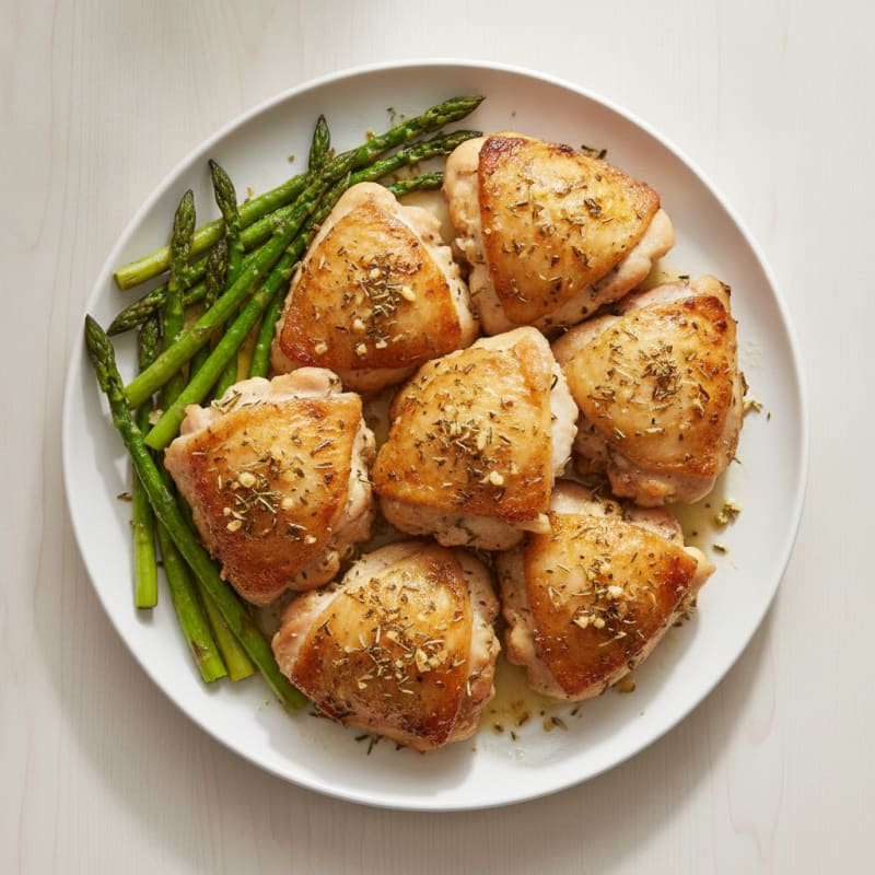 Garlic Herb Roasted Chicken Thighs