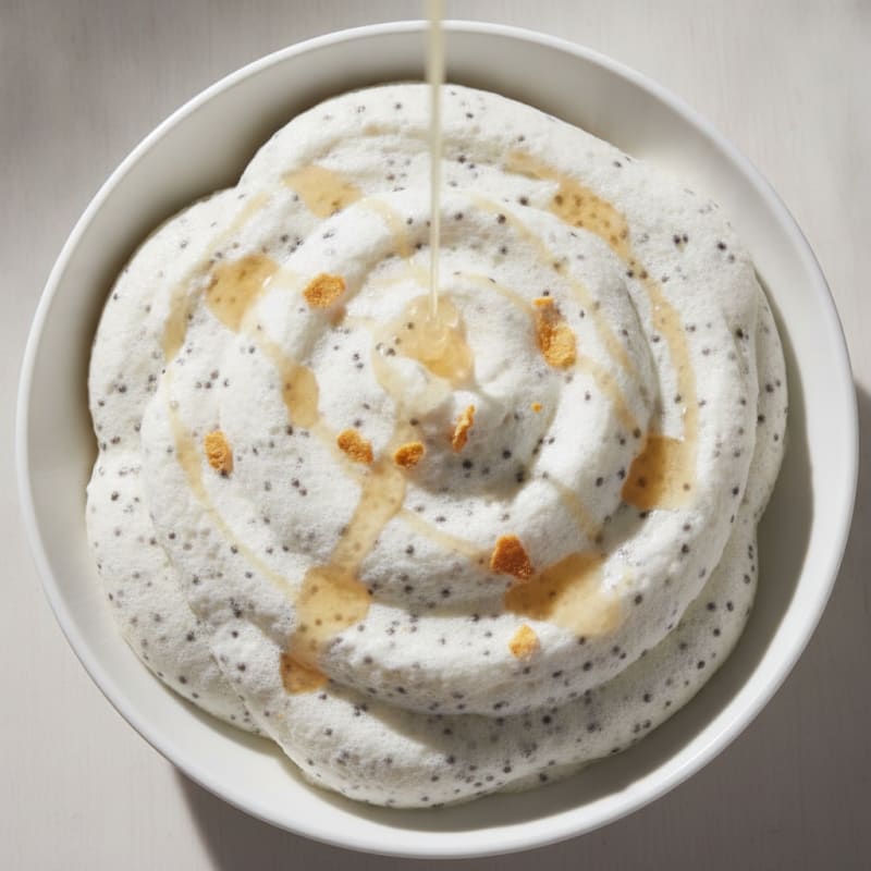 Vanilla Yogurt Protein Mousse with Chia Seeds