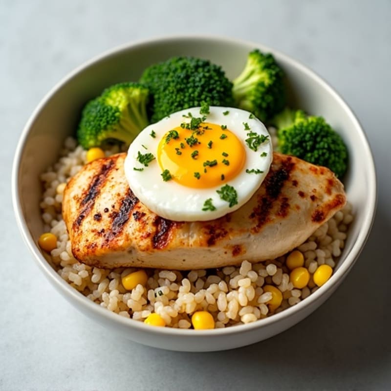 Grilled Chicken and Broccoli Rice Bowl