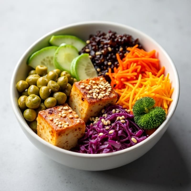 Fresh Rainbow Veggie Sushi Bowl