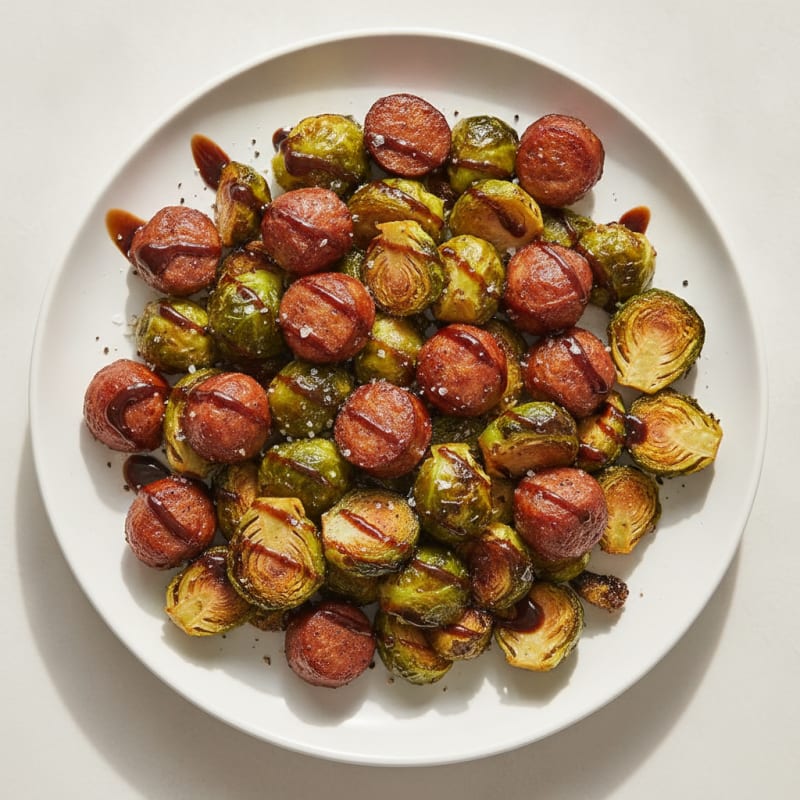 Smoked Sausage and Brussels Sprout Bake
