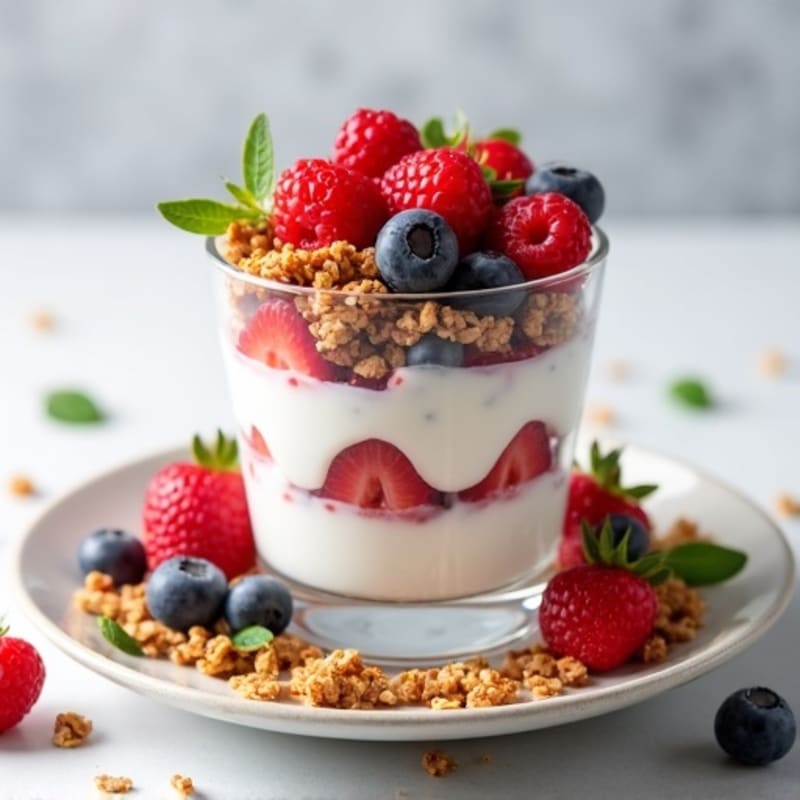 Greek Yogurt Protein Parfait with Berries