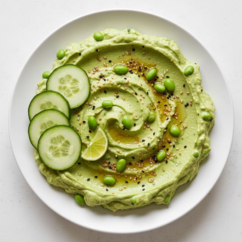 Edamame Avocado Dip with Toasted Sesame