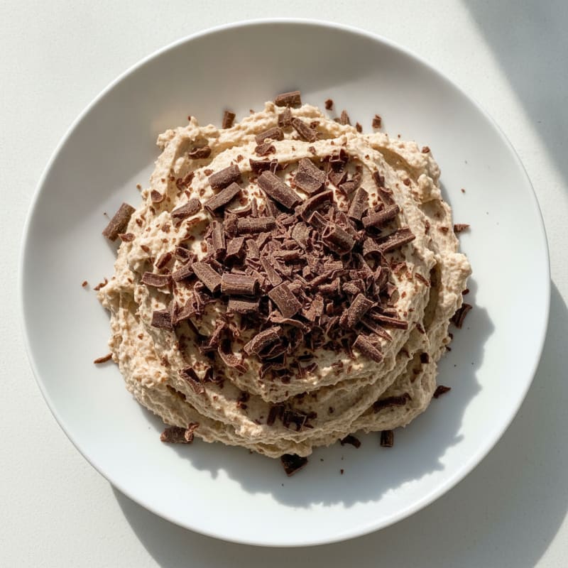 Cottage Cheese Protein Mousse with Dark Chocolate Shavings