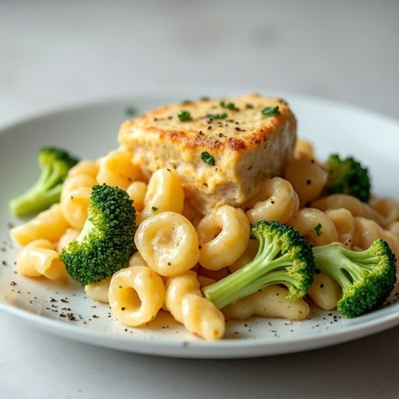 Creamy Cheesy Chicken and Broccoli Pasta Bake