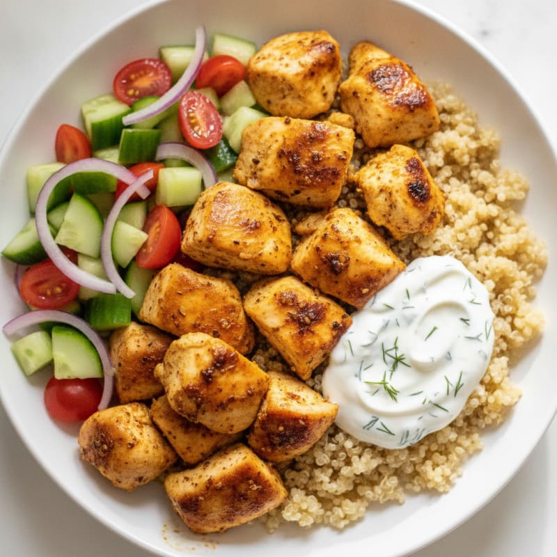 Chicken Shawarma Quinoa Bowl
