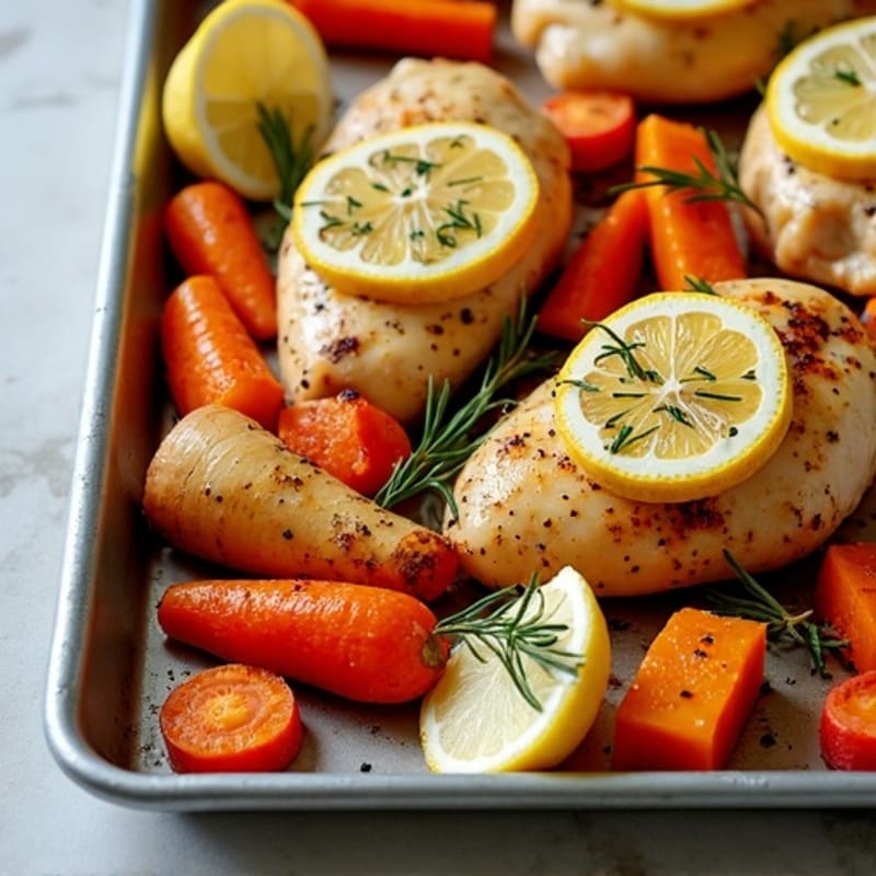 Sheet Pan Lemon Herb Chicken and Roasted Root Vegetables