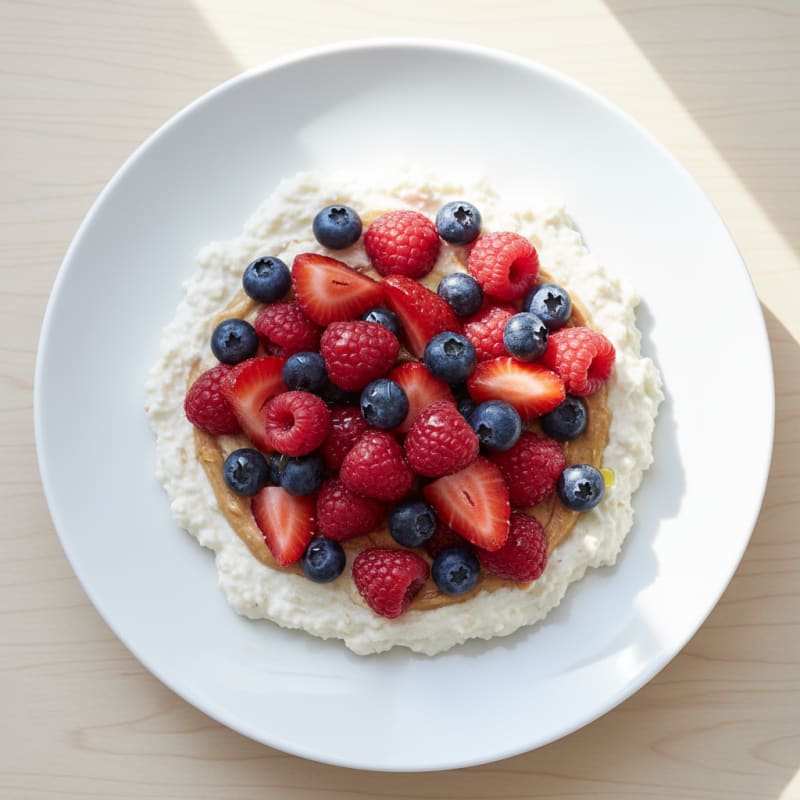 Silky Greek Yogurt Protein Mousse with Mixed Berries