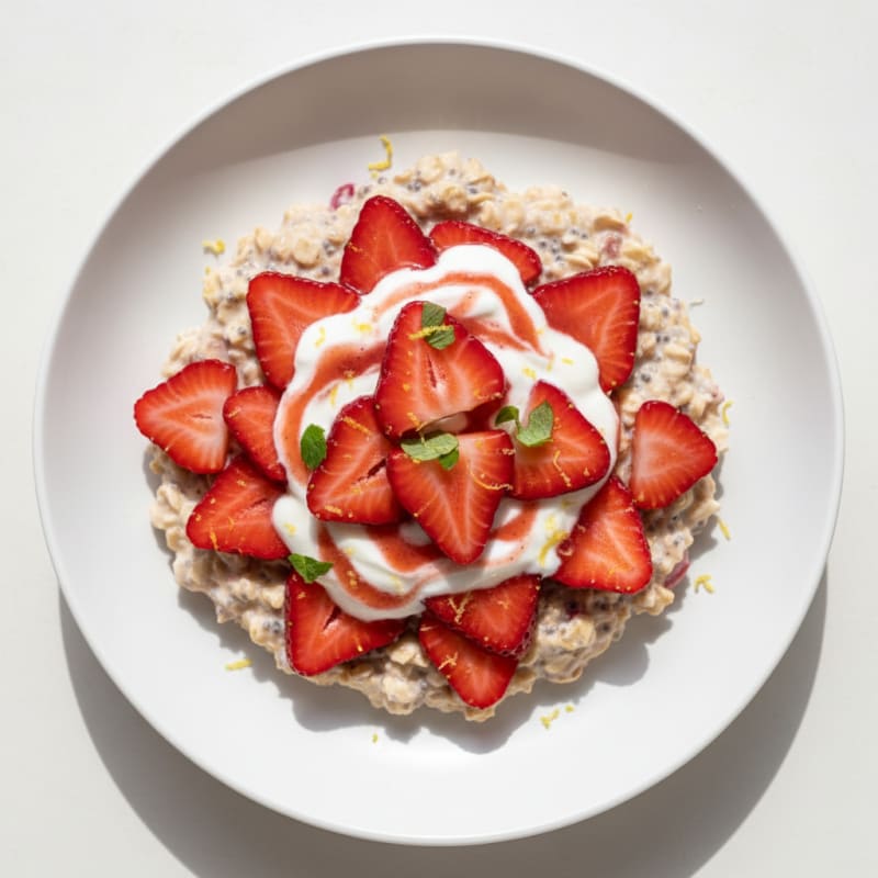 Strawberry Shortcake Overnight Oats