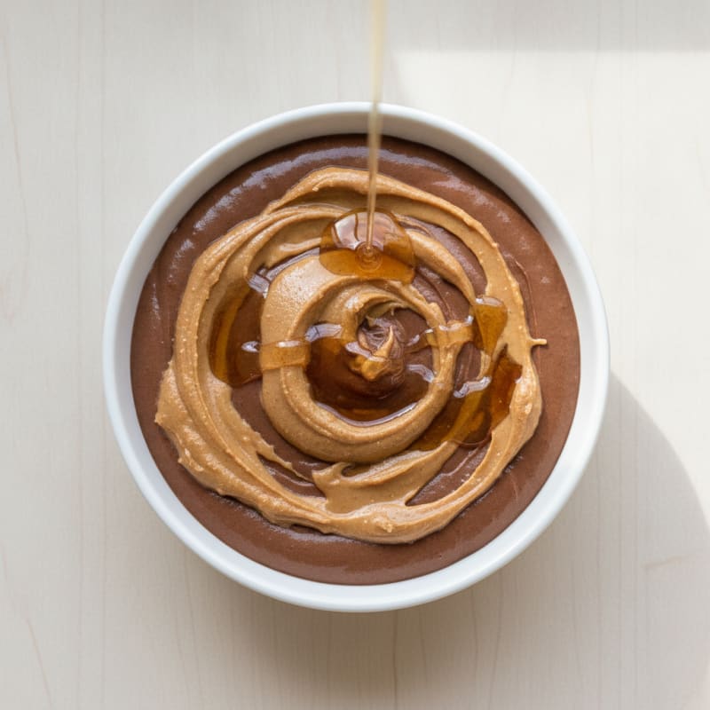 Silky Chocolate Protein Pudding with Peanut Butter Swirl