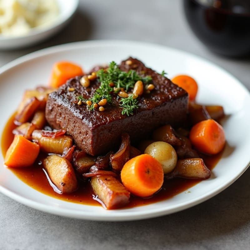 Red Wine Braised Beef with Root Vegetables