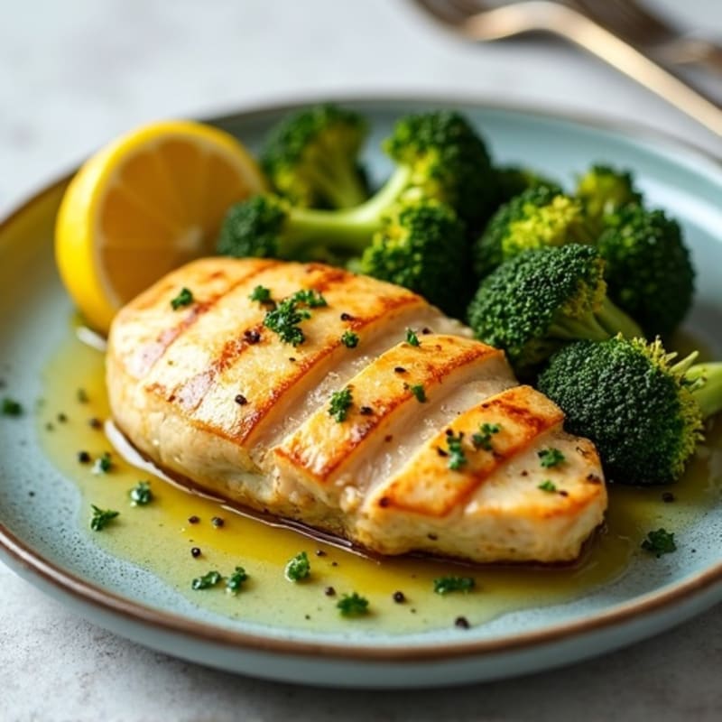 Oven-Baked Lemon Chicken with Roasted Broccoli