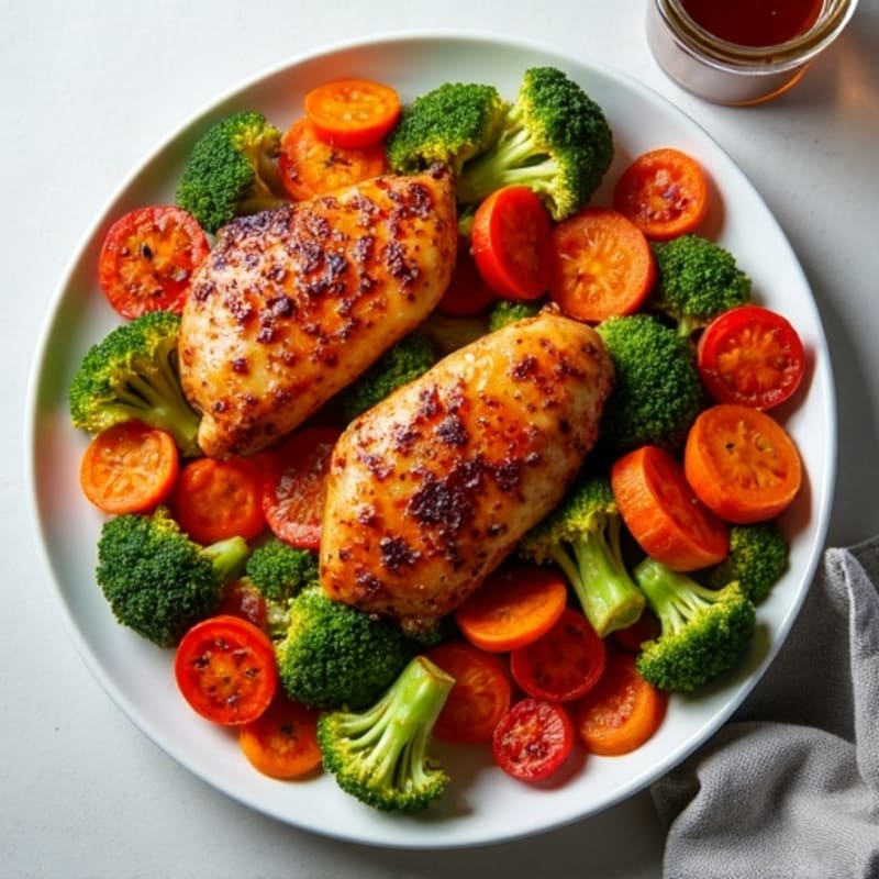 Sheet Pan Teriyaki Chicken and Crispy Roasted Vegetables