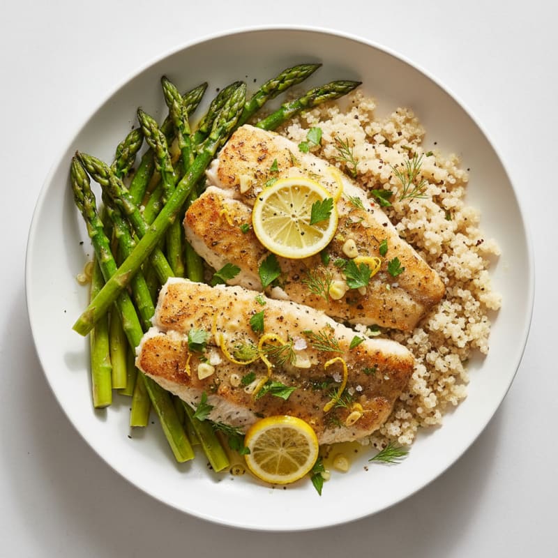 Lemon-Herb Baked Tilapia with Asparagus