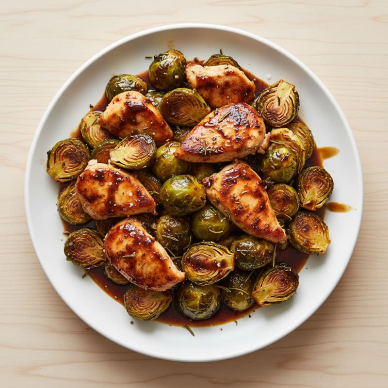 Sheet Pan Balsamic Chicken and Brussels Sprouts