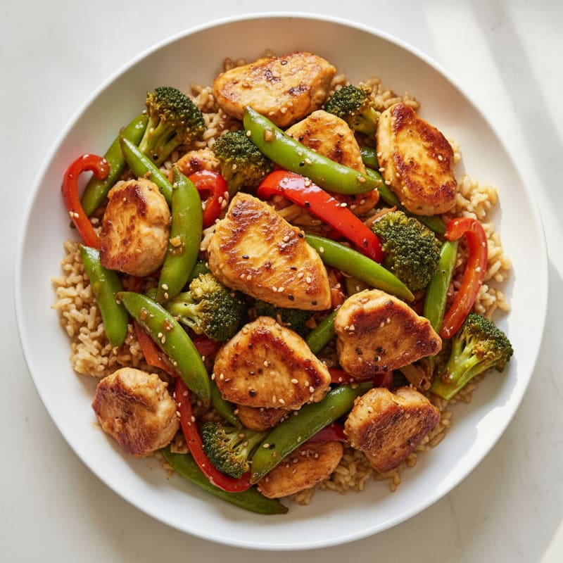 Ginger-Garlic Chicken and Vegetable Stir-Fry