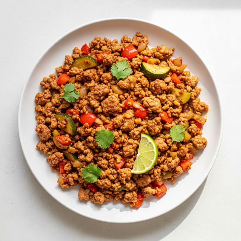 Zesty Ground Turkey and Vegetable Skillet