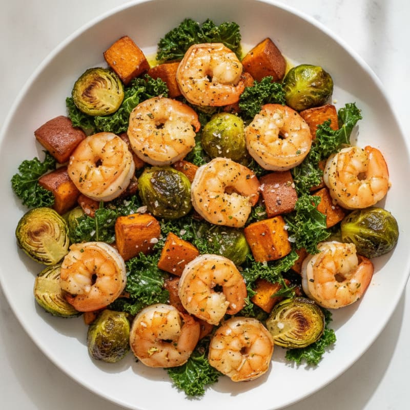 Garlic Herb Shrimp and Roasted Vegetables