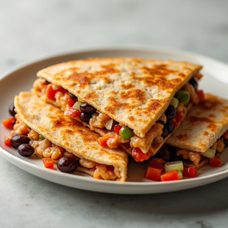 Crispy Chicken & Black Bean Quesadilla