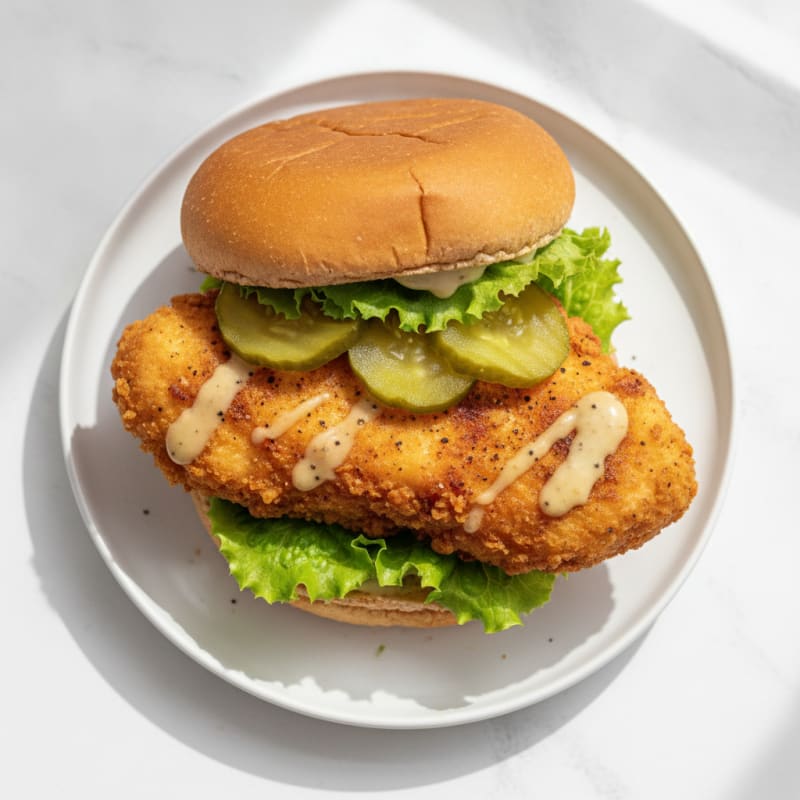 Buttermilk Fried Chicken Sandwich with Pickles