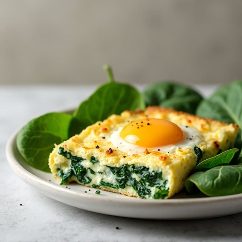 Creamy Cottage Cheese and Spinach Egg Bake