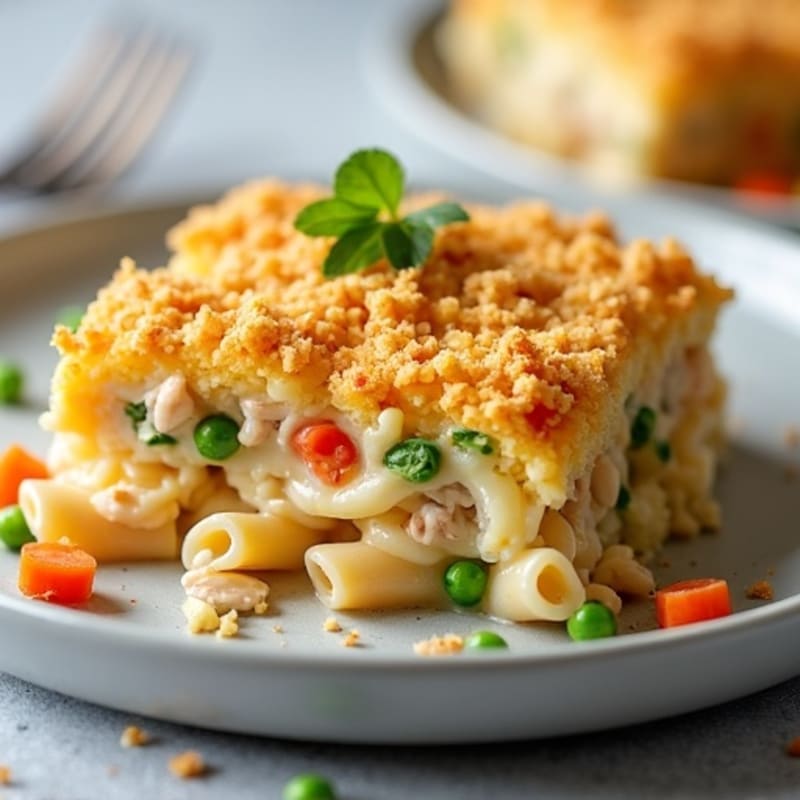 Creamy Tuna and Whole Grain Casserole with Crispy Topping