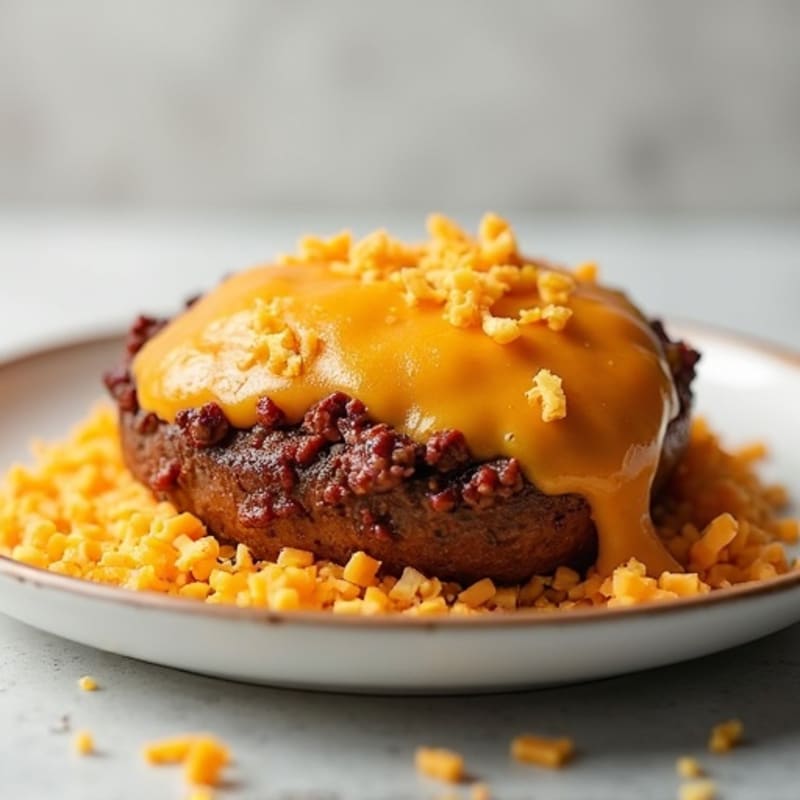 Lean Ground Beef with Crispy Cheesy Roasted Potatoes