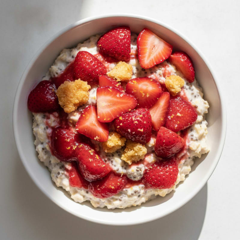 Strawberry Shortcake Overnight Oats
