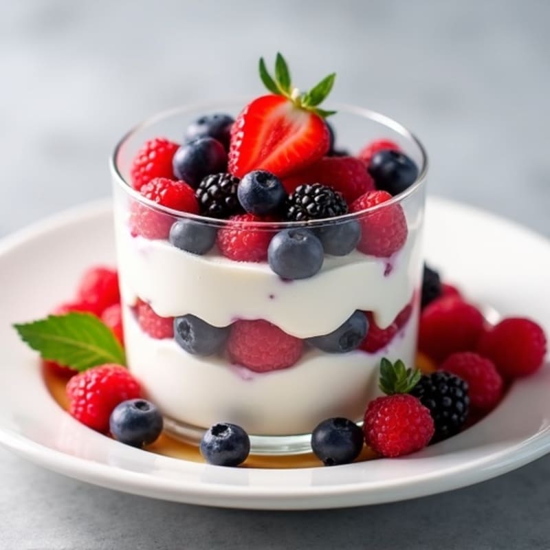 Creamy Greek Yogurt and Mixed Berry Parfait