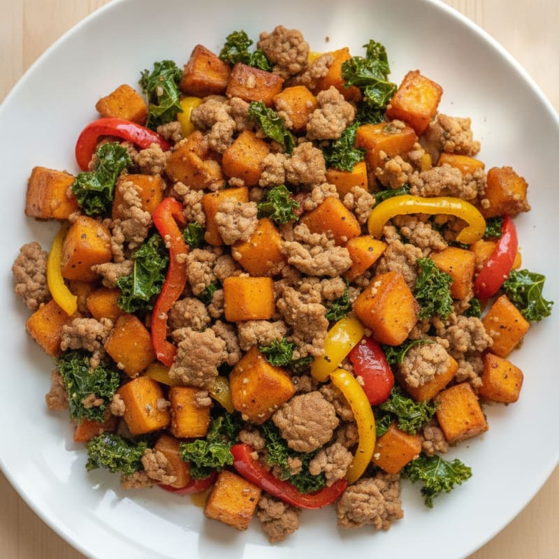 Beef and Sweet Potato Hash