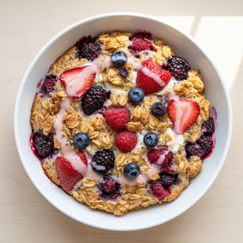 Creamy Baked Berry Oats