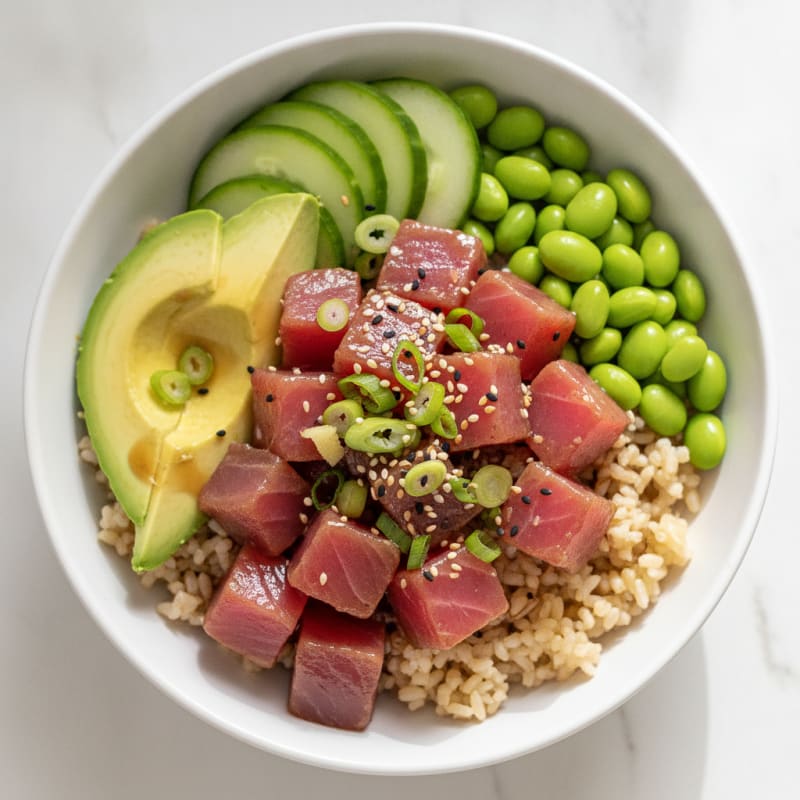 Ahi Tuna Hawaiian Poke Bowl