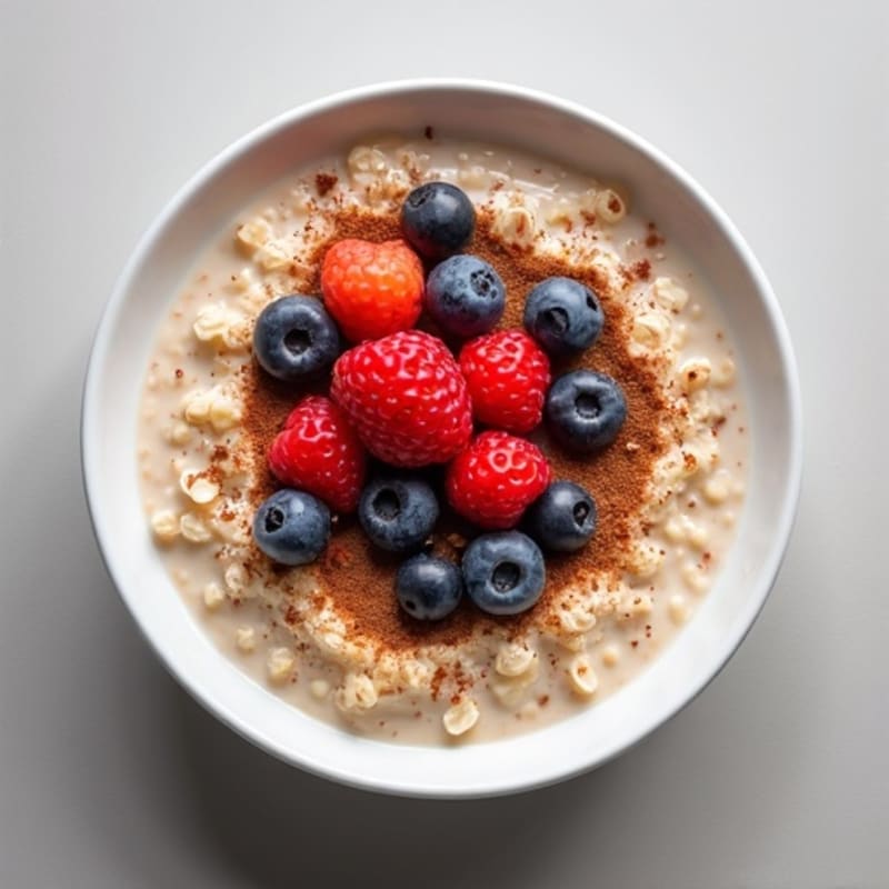 Creamy Protein Oatmeal with Fresh Berries
