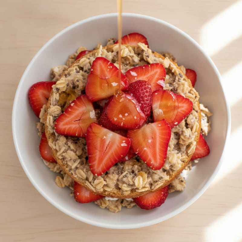 Strawberry Shortcake Overnight Oats