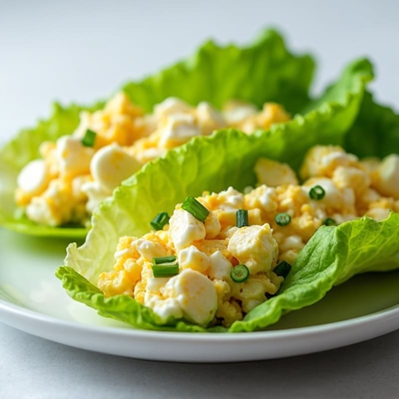 Creamy Egg Salad Lettuce Wraps