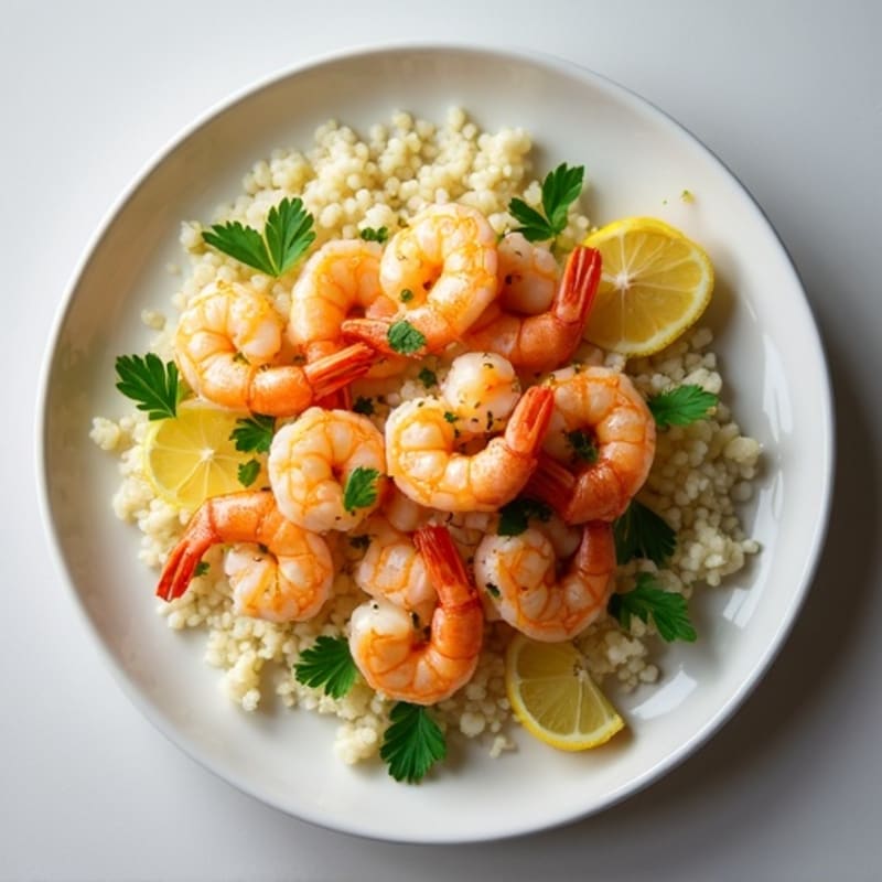 Garlic-Lemon Shrimp with Herb-Infused Cauliflower Rice