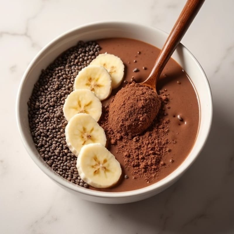 Chocolate Protein Smoothie Bowl with Chia Seeds