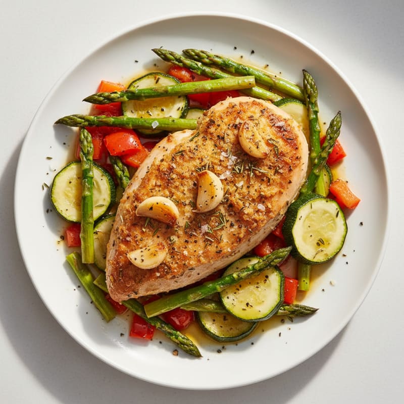 Garlic Herb Roasted Chicken with Vegetables
