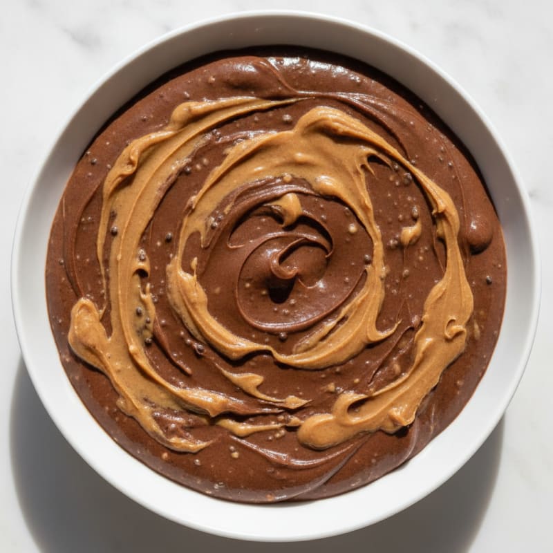 Chocolate Peanut Butter Swirl Pudding